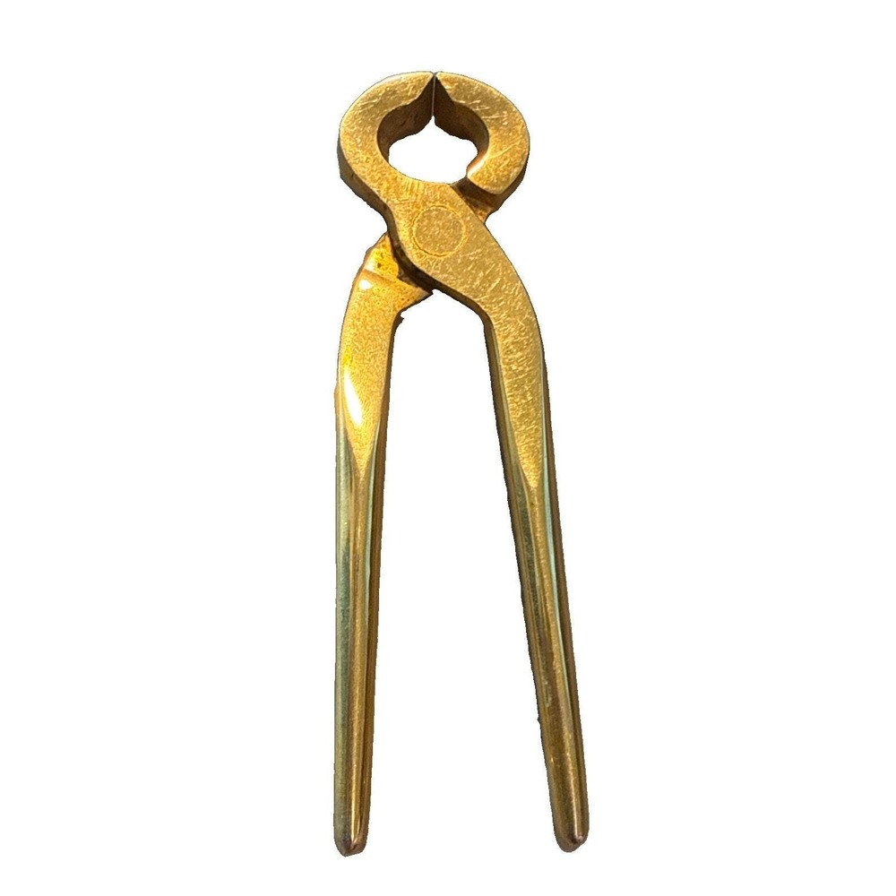 Vintage German 5.5" Gold Pincer Pliers End Cutting Carpenter Nipper Tools